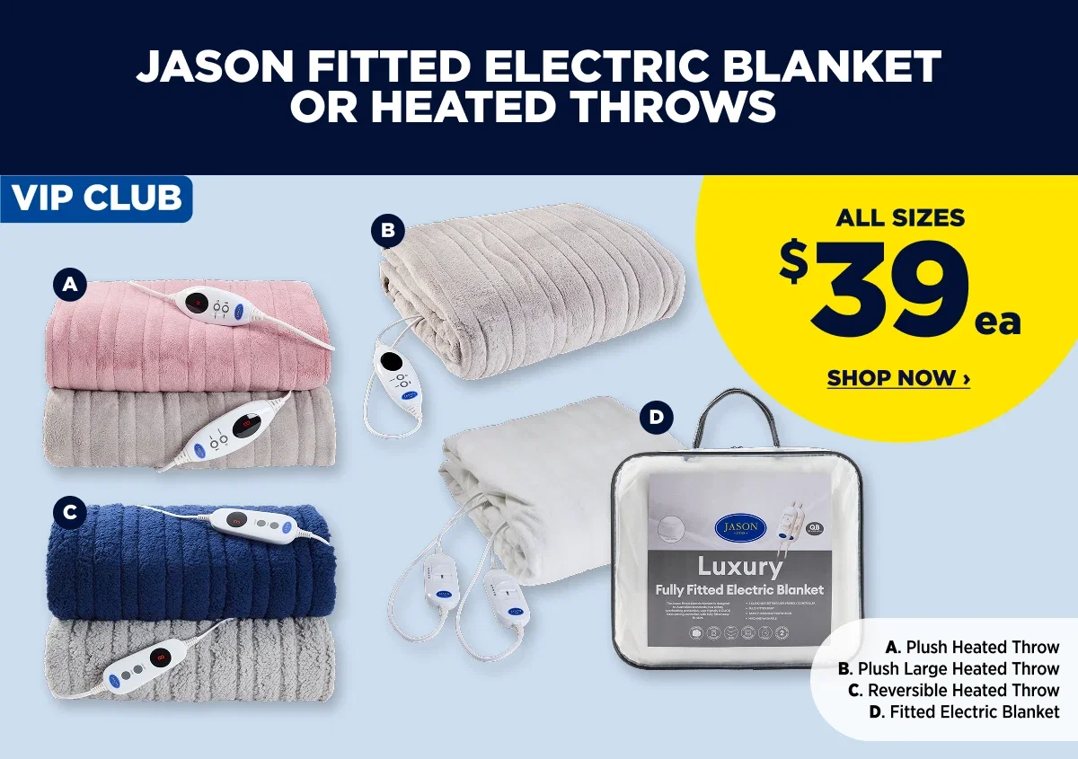 Jason Fitted Electric Blanket or Heated Throws