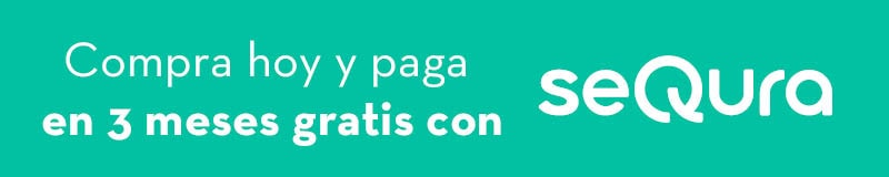 compra ahora y paga en 3 meses gratis con SEQURA