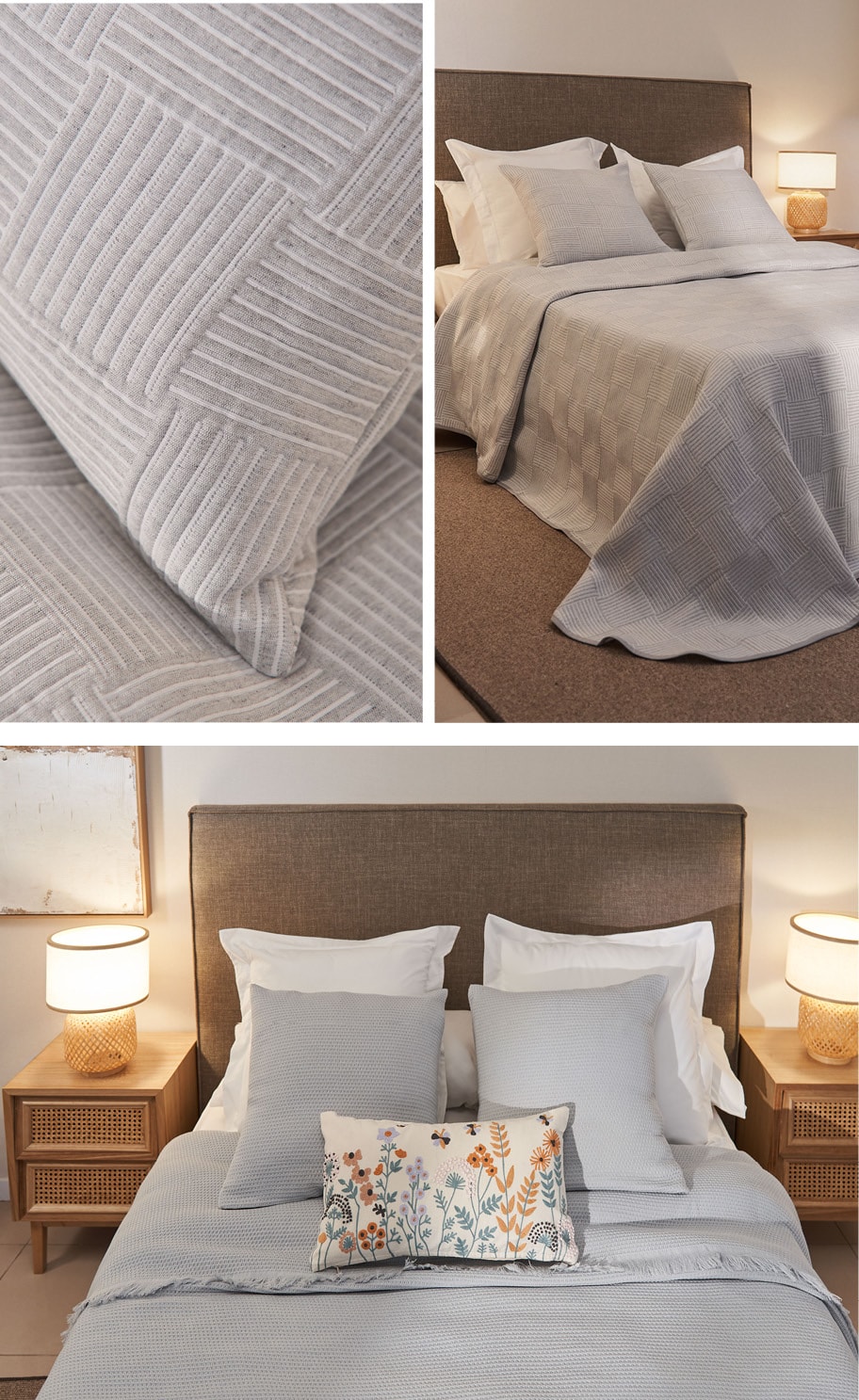 Si buscas un estilo más sofisticado y atemporal,   las colchas de piqué son perfectas:   ligereza, elegancia y funcionalidad en una sola colcha.