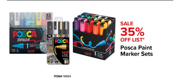 35% off Posca Paint Marker Sets