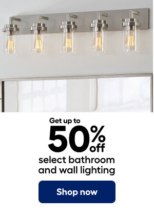 Get up to 50% off select bathroom and wall lighting. Shop now