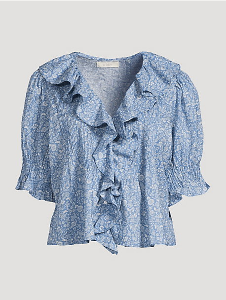 Henri Voile Blouse In Floral Print
