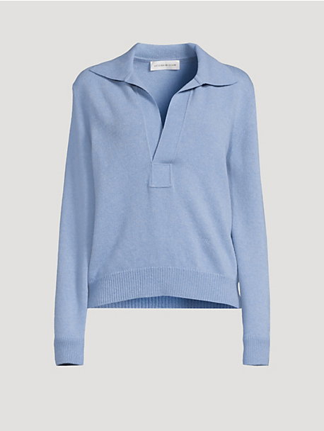 Genevieve Wool Cashmere Polo Sweater