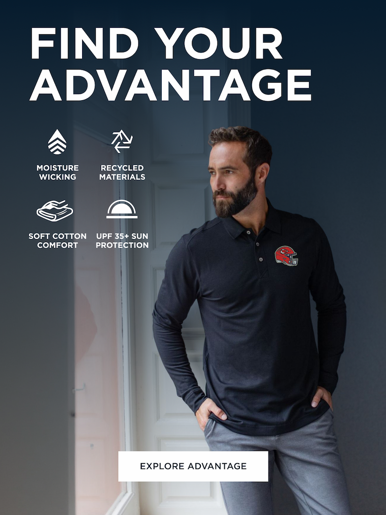 Man wearing Advantage polo | Explore Advantage
