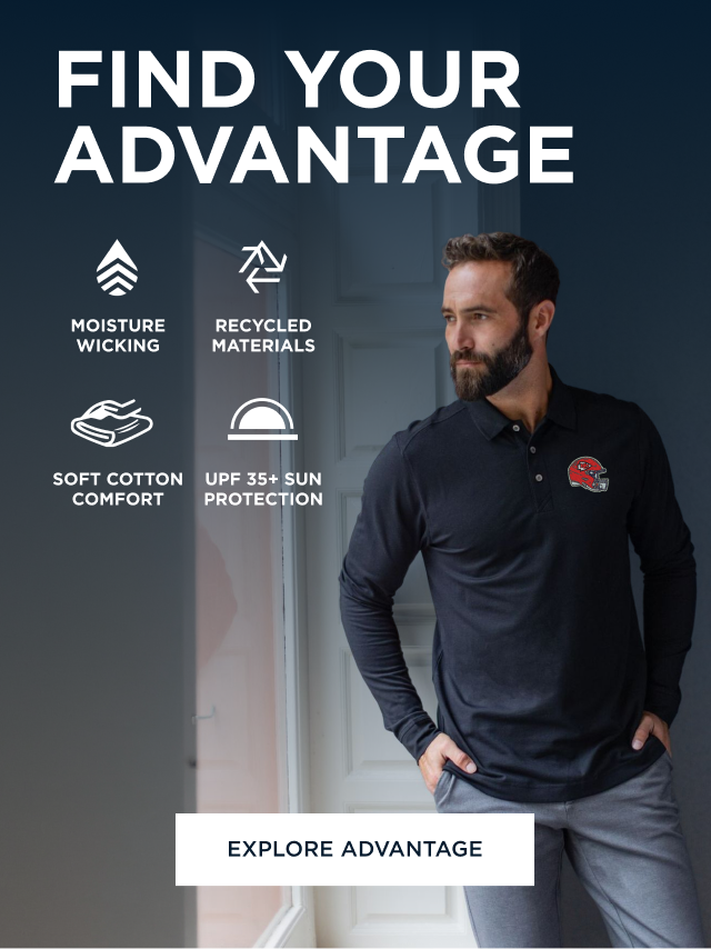 Man wearing Advantage polo | Explore Advantage