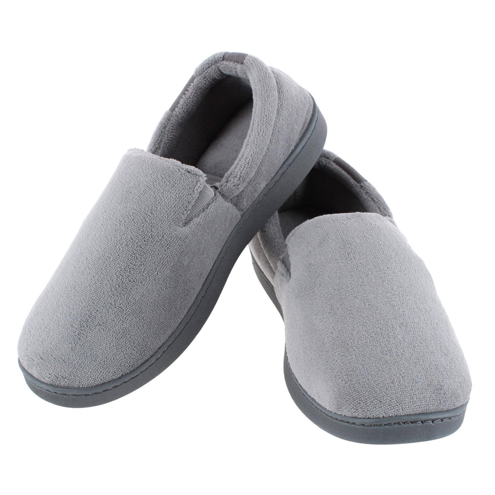 Image of Isotoner Men's Microterry Jake Closed-Back Slippers