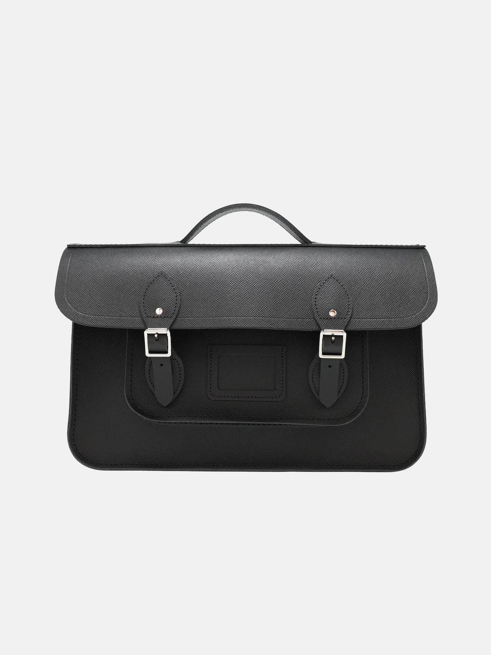 Image of The 15 Inch Batchel - Black Saffiano