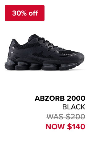 ABZORB 2000 BLACK Was $200 Now $140