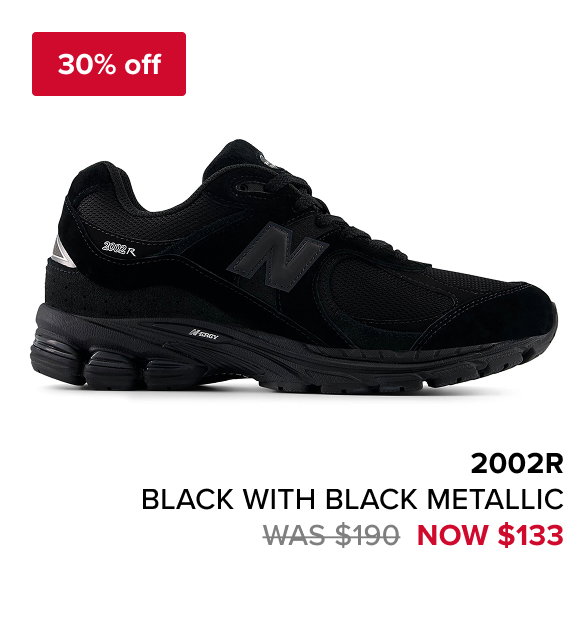 2002R BLACK with BLACK METALLIC Was $190 Now $133
