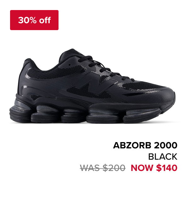 ABZORB 2000 BLACK Was $200 Now $140
