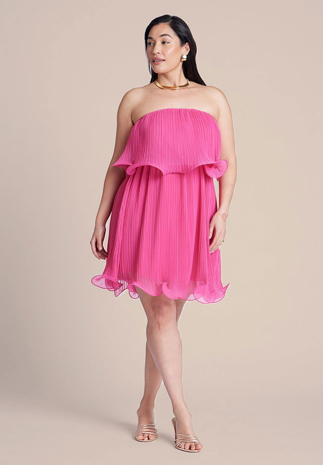 Ruffle Hem Mini Dress