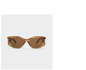 Rimini Cat-Eye Sunglasses in Transparent Brown