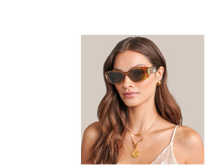 Rimini Cat-Eye Sunglasses in Transparent Brown