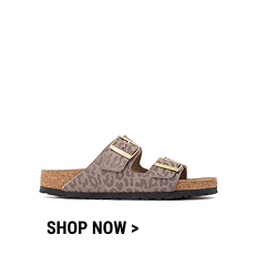 Womens Birkenstock Arizona Slide Sandal - Leo Grey Taupe