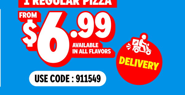 1 Regular Pizza Del from $6.99