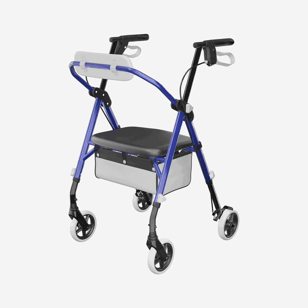 Blue VOCIC Z12 lightweight foldable rollator walker