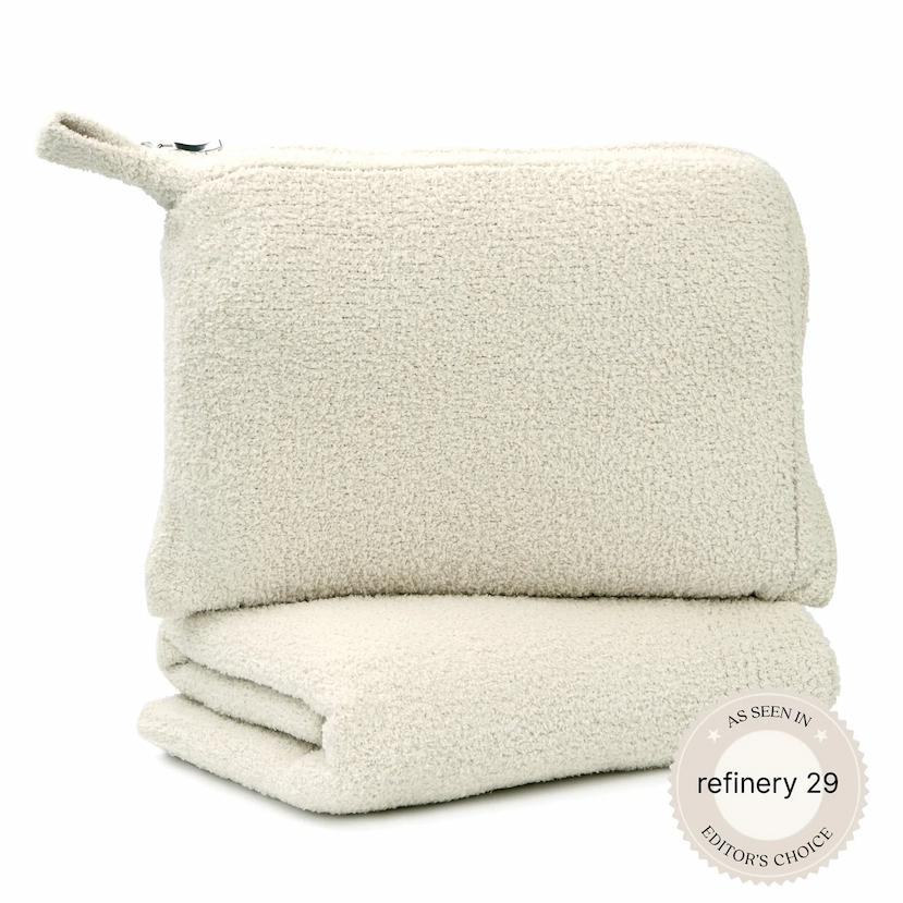 Solid Travel Blanket in Linen
