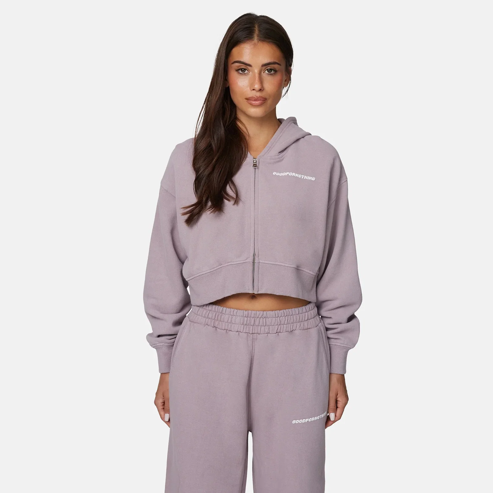 Image of Vintage Washed Lilac Zip Hoodie