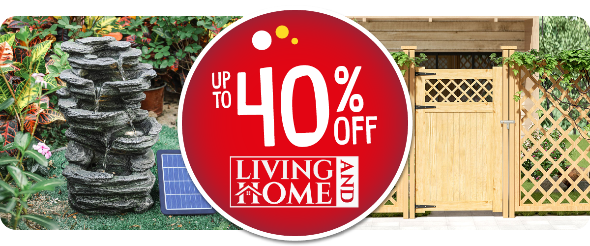 Up to 40% off Living and Home
