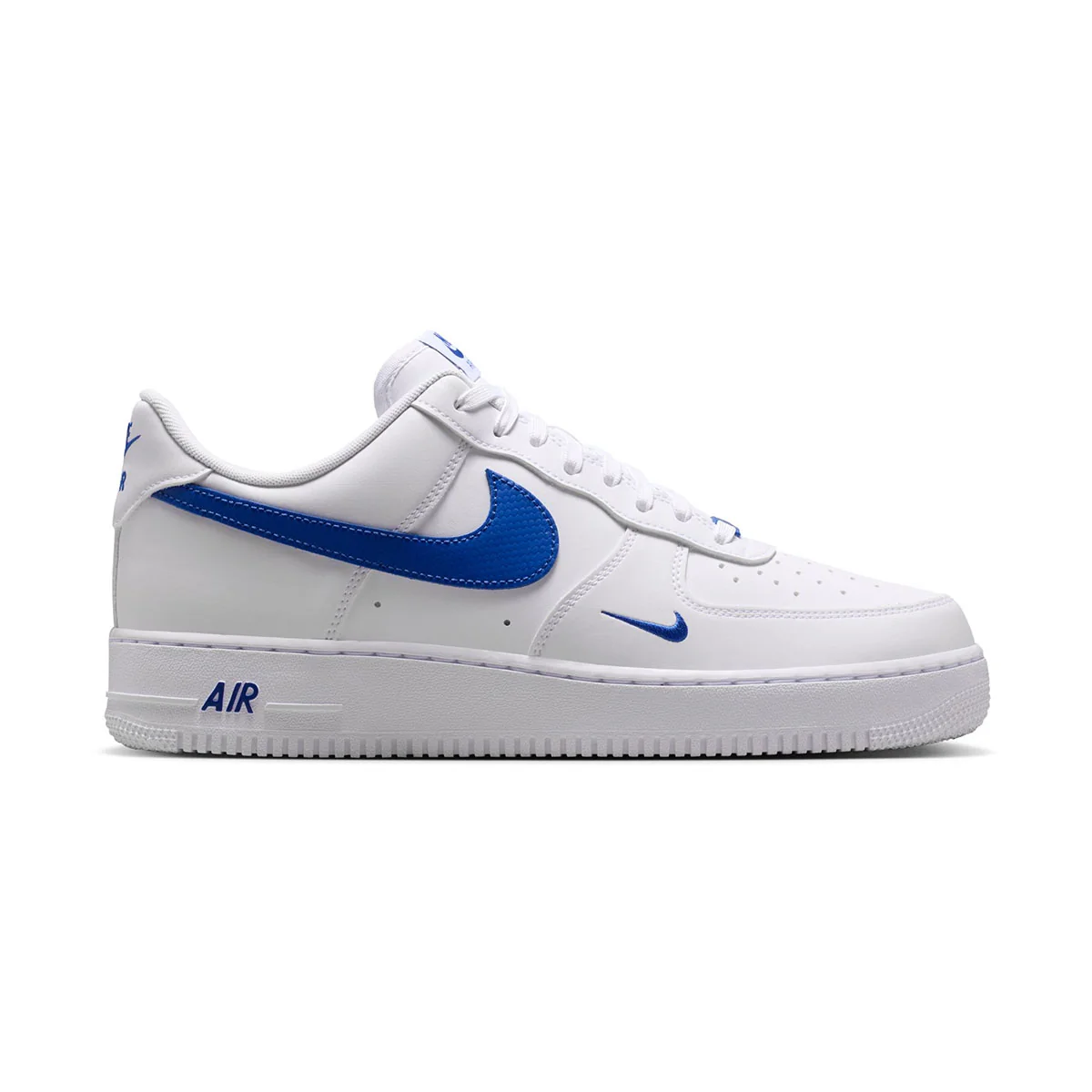 Image of Nike Air Force 1 '07 'Carbon Fiber Swoosh White Game Royal' Men's Shoes