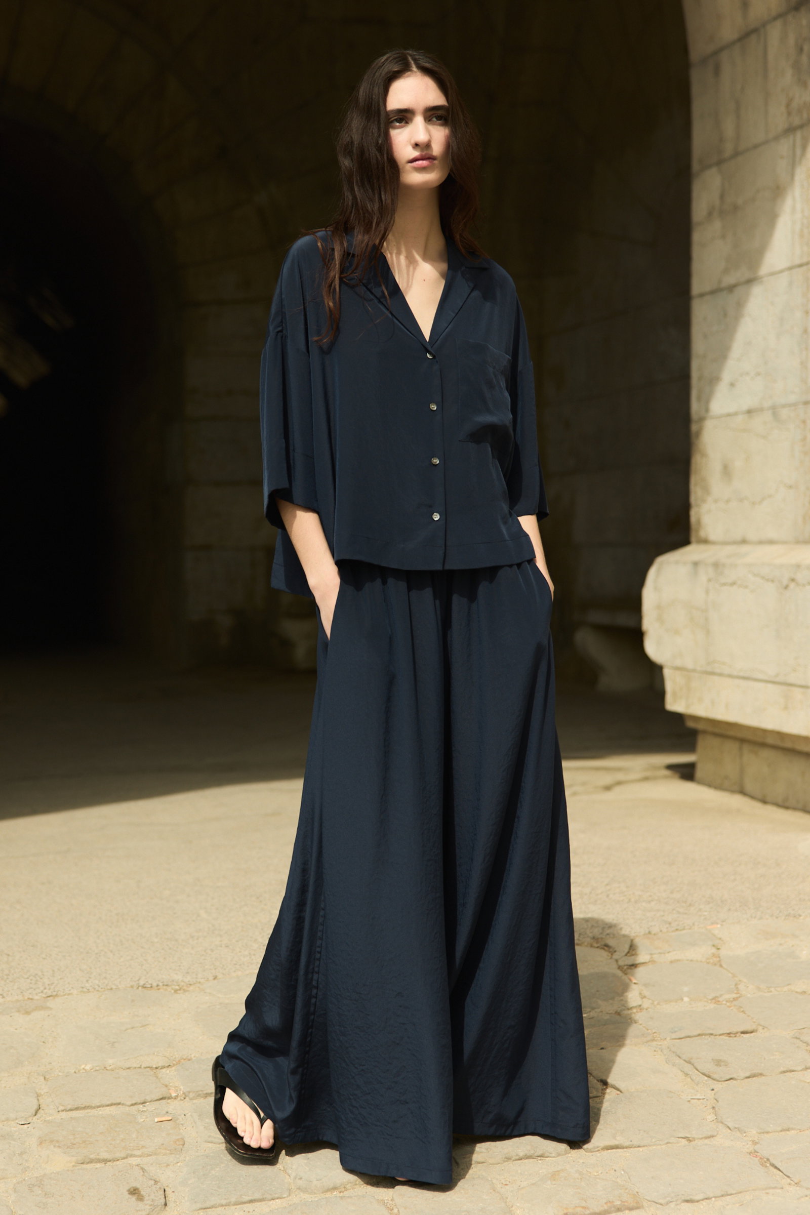 TECHNO SILK BOXY SHIRT