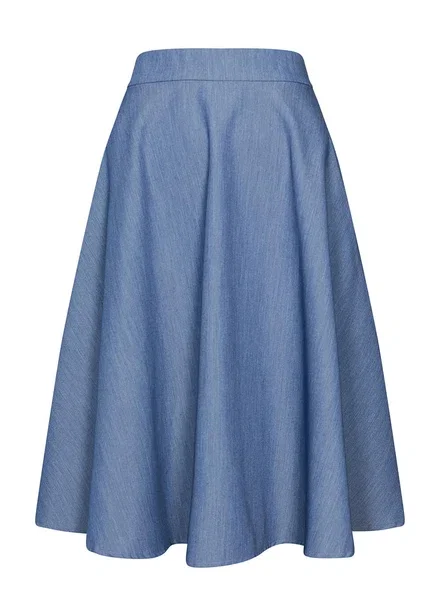 Succubus Clothing Roxie 40's A-Lijn Rok Chambray Blauw