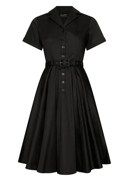 Succubus Clothing Lucy 50's Swing Jurk Zwart