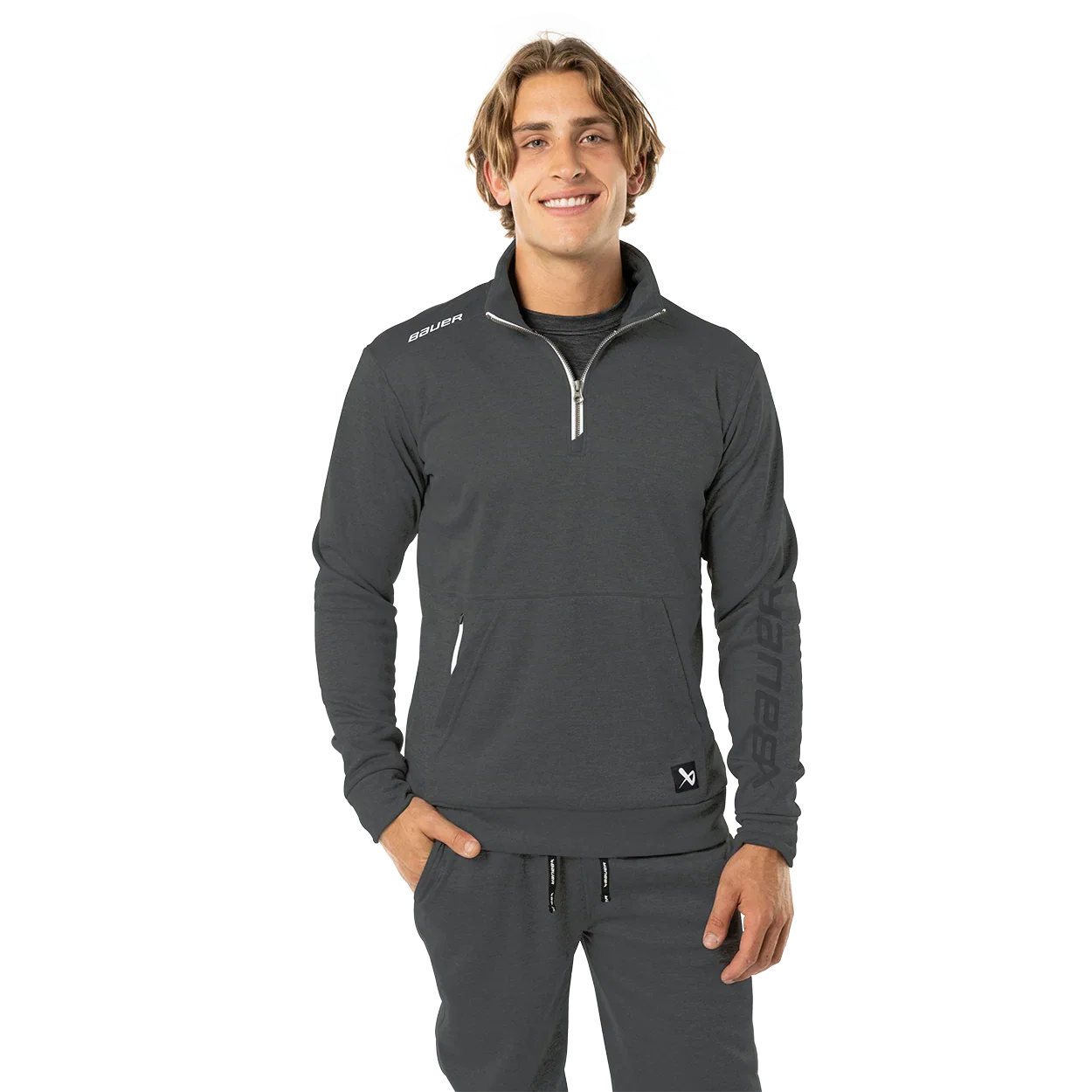 Image of BAUER TEAM FLEECE 1/2 ZIP SENIOR