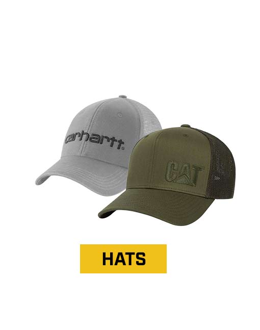 caps and hats on white