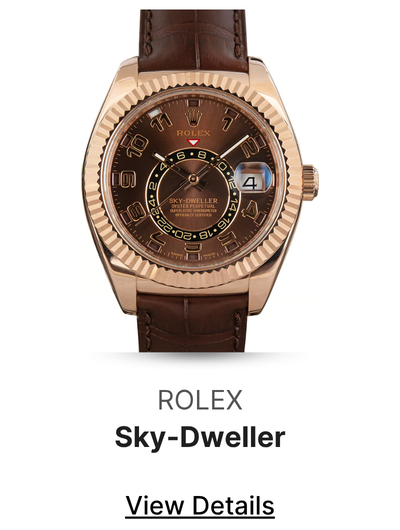 Rolex Sky-Dweller Chocolate Dial 326135 Everose Gold