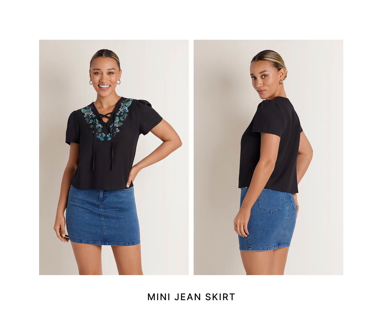 Mini Jean Skirt