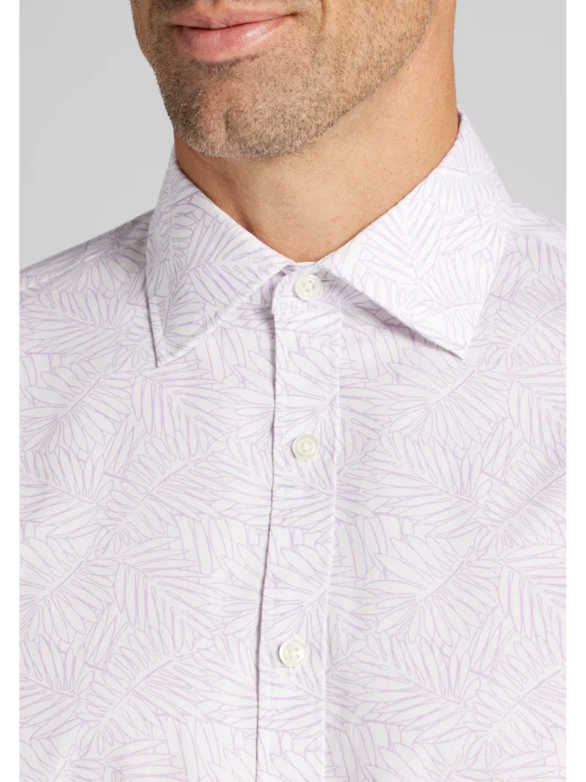 Jos. A. Bank Traditional Fit Fern Short Sleeve Button Up Shirt