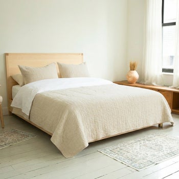 Avocado Herringbone 3-piece Organic Cotton Coverlet Set