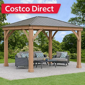 Yardistry 12' x 10' Gazebo with Aluminum Roof