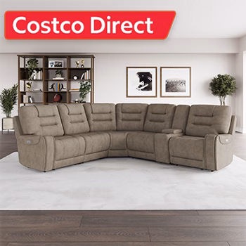 Barcalounger Carmelo Fabric Power Reclining Sectional with Power Headrests