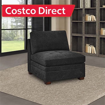Thomasville Tisdale Armless Chair, Dark Gray