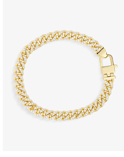 Pavé Julian Cuban Chain Bracelet 6.8mm