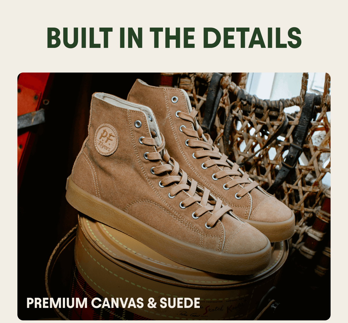 Premium Canvas & Suede