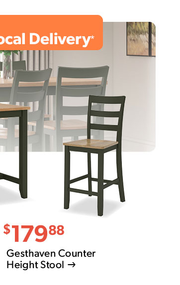 179 dollars and 88 cents. Click to shop the Gesthaven Counter Height Stool
