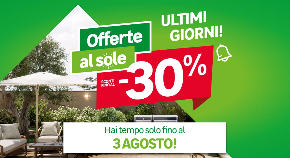 Offerte al sole con sconti fino al -30%