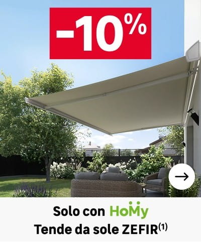 Solo con Homy -10% Tende da sole ZEFIR