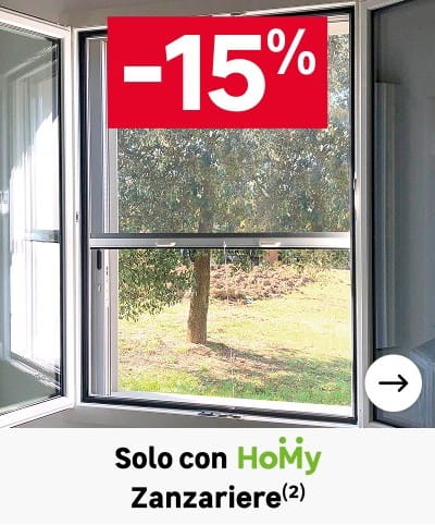 Solo con Homy -15% Zanzariere