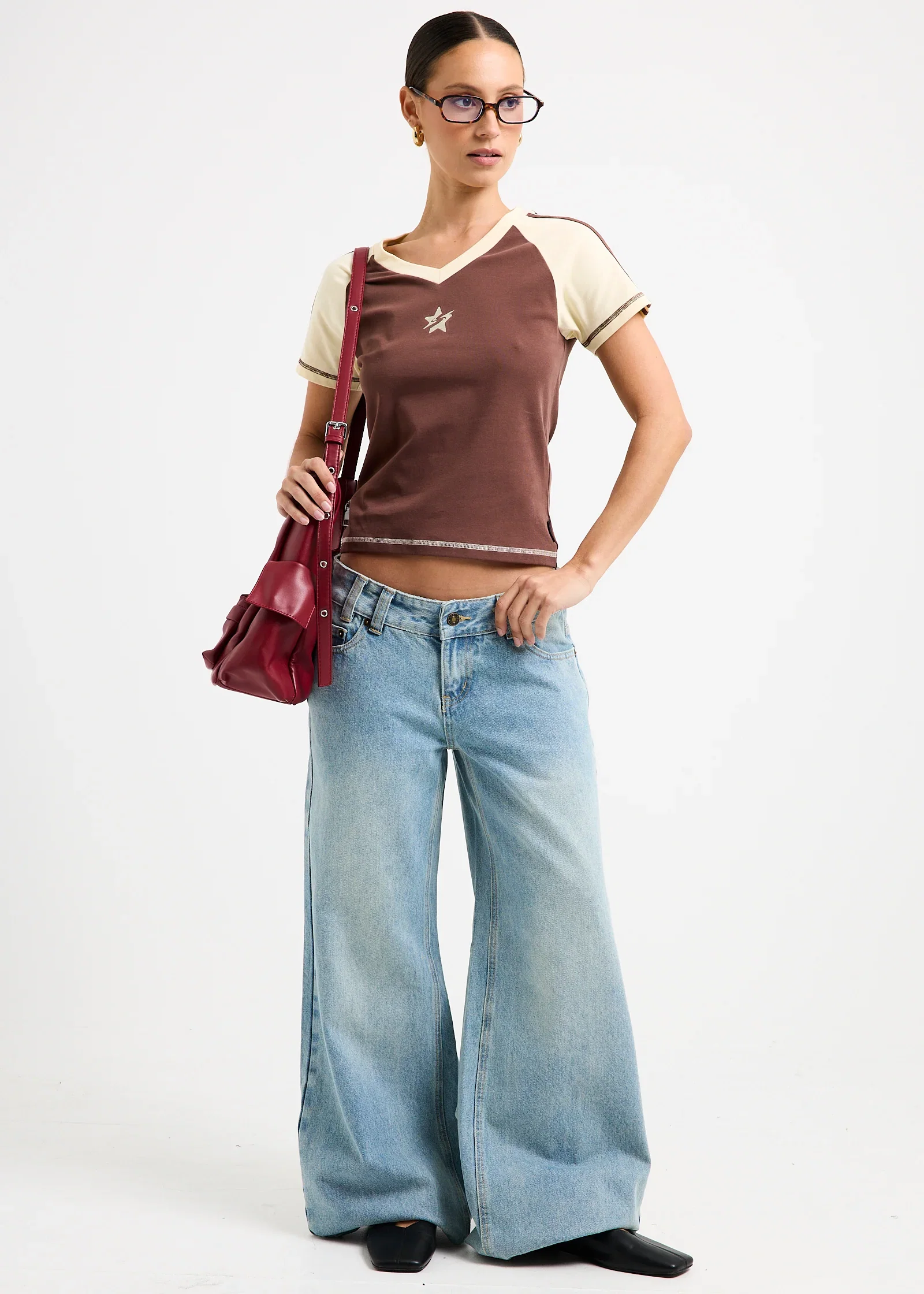 Image of Elise Low Wide Denim Jeans
