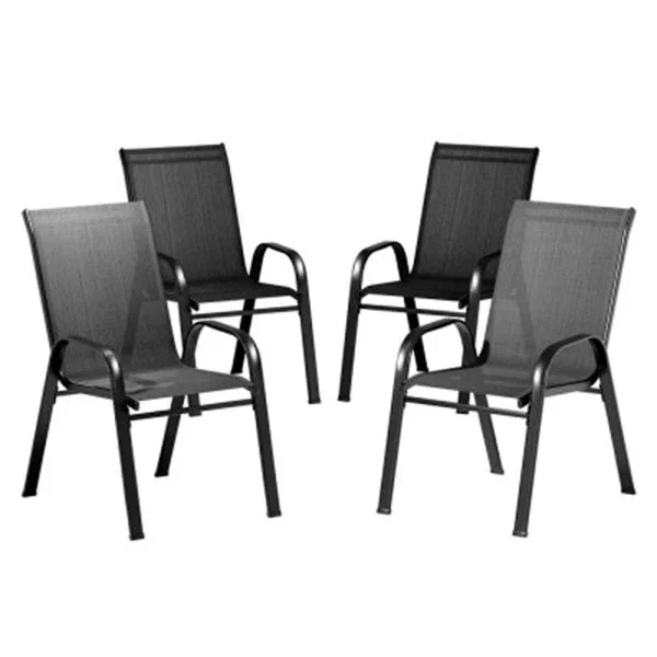 4X Outdoor Black Sun Lounge Rattan Patio Furniture