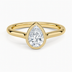 14K Yellow Gold Luna 2mm Bezel Ring