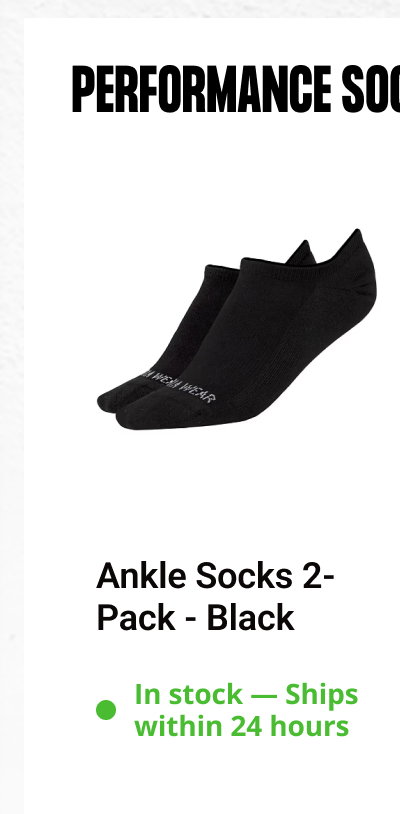 Ankle Socks 2-Pack - Black