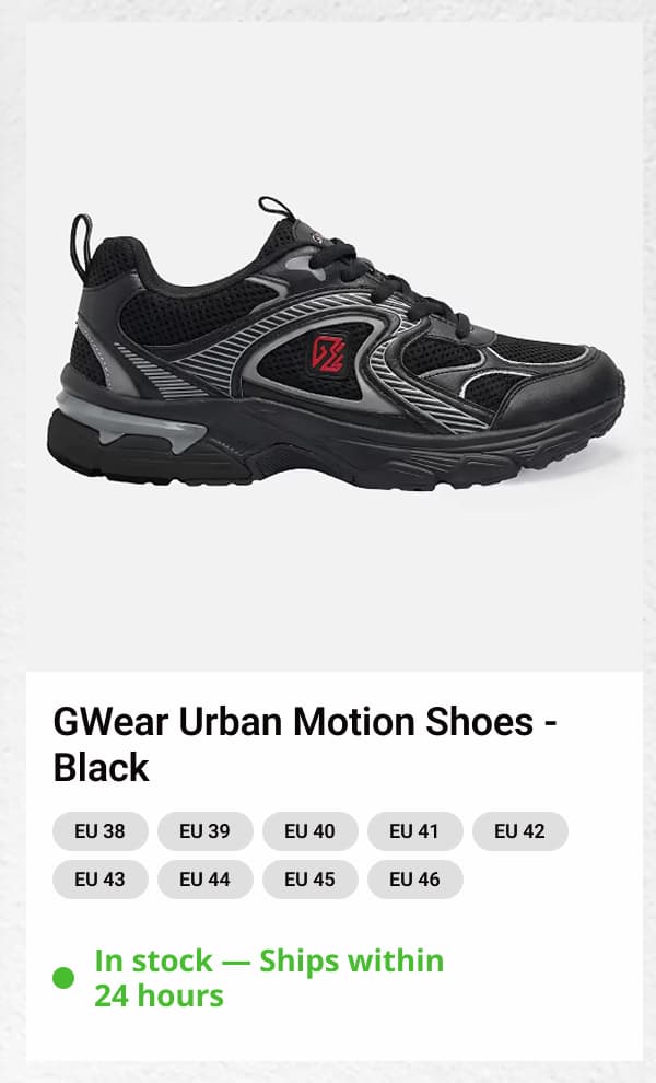 GWear Urban Motion Shoes - Black