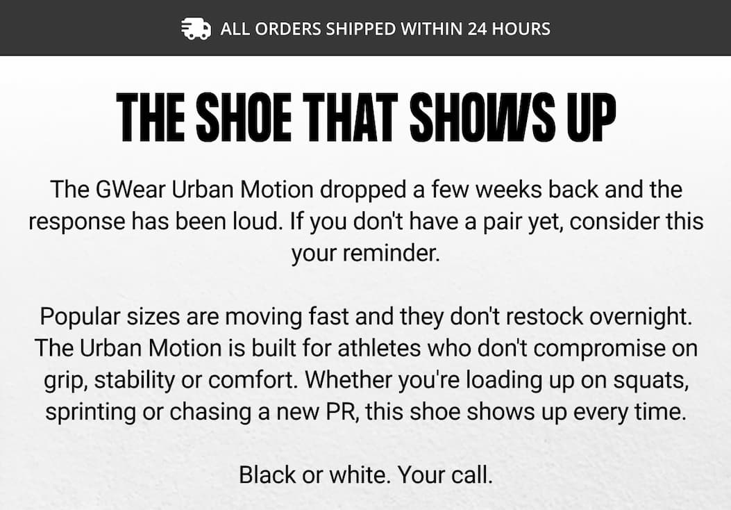 The shoe that shows up