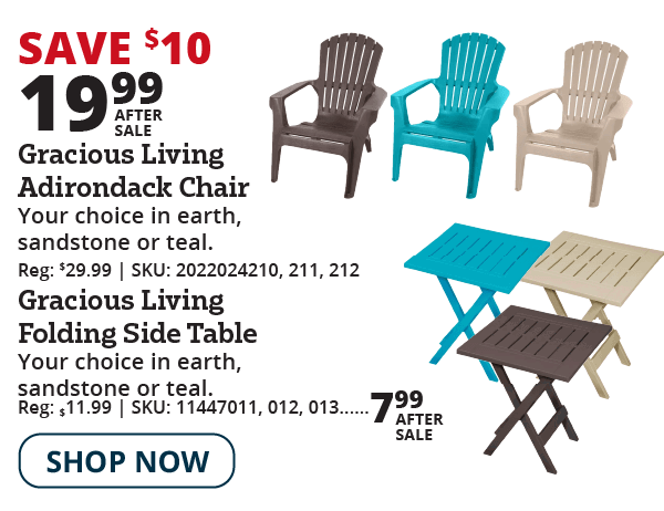 GRACIOUS LIVING CHAIR & SIDE TABLE