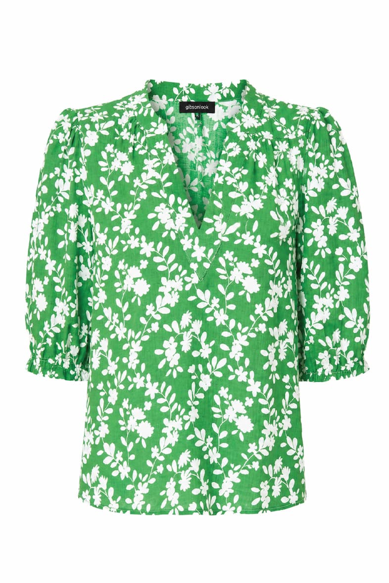 Meadow Puff Sleeve V-Neck Gauze Top